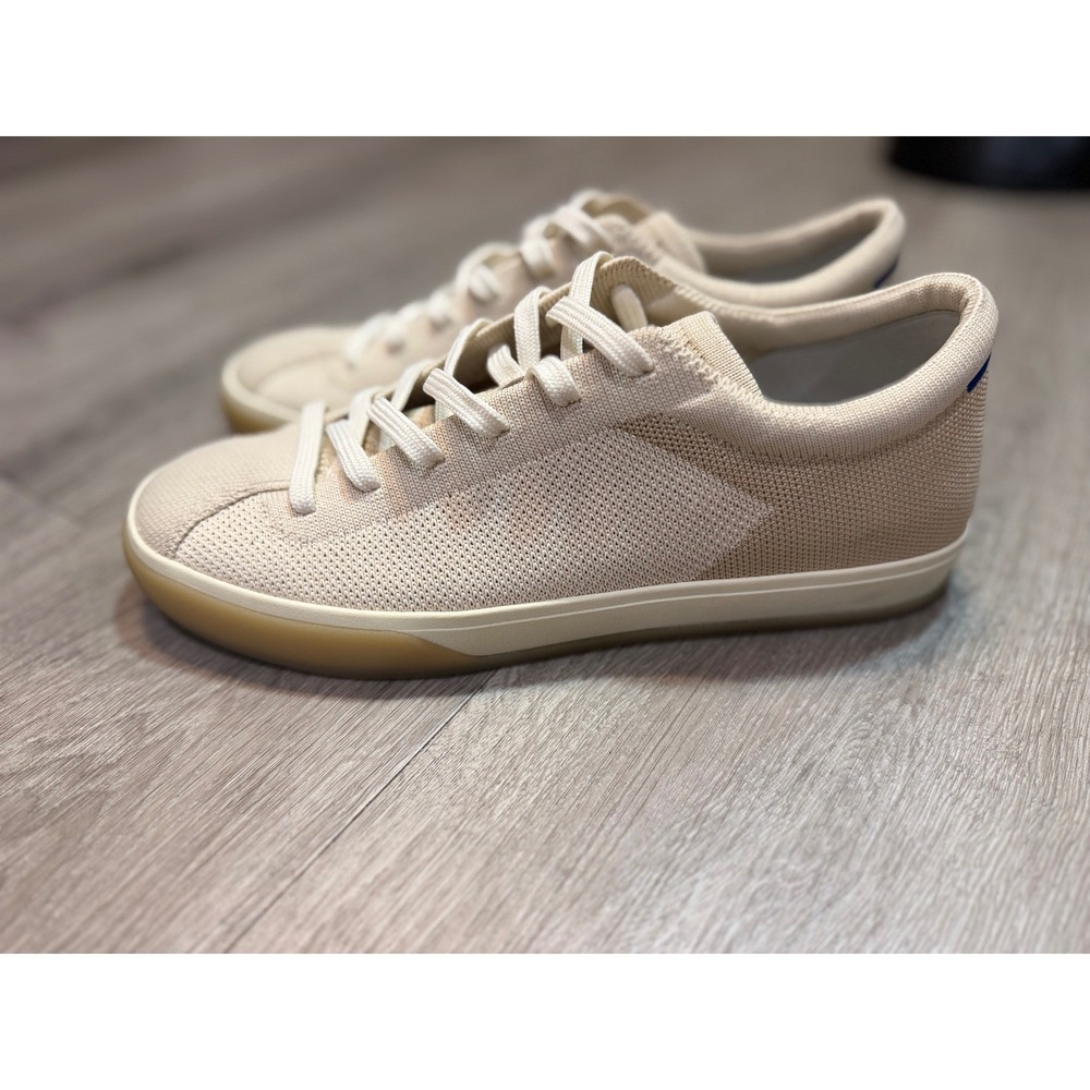 Rothy's The Lace Up Sneaker Blonde Knit Washable Comfort Women's Size 9